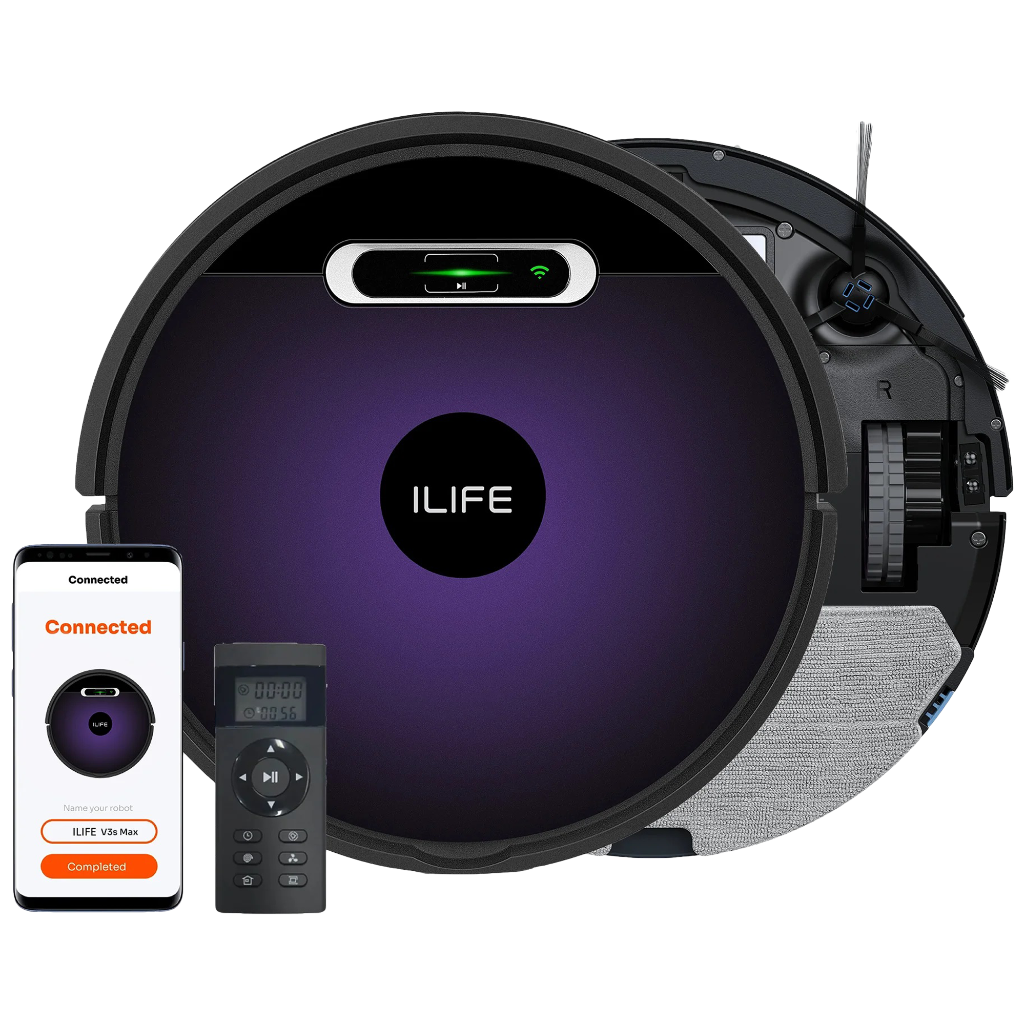 Buy ILIFE V3s Max 20 Watts Robotic Vacuum Cleaner (600ml, Purple